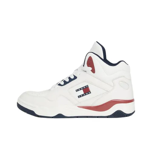 Tommy Hilfiger Скейтборд Кроссовки Высокие Белые Синие Красные Мужские