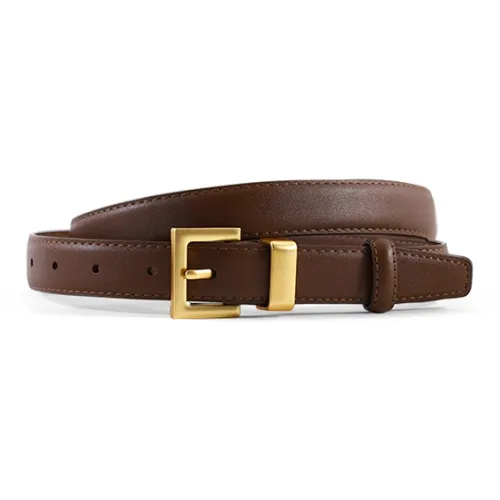 Old Man's Head Минималистский стиль Универсальный для похудения Ремни из коровьей кожи Женские Черный 2,4CM