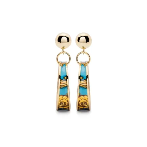 MOSCHINO Цинковый сплав Латунь PVC Серьги Женские Золото