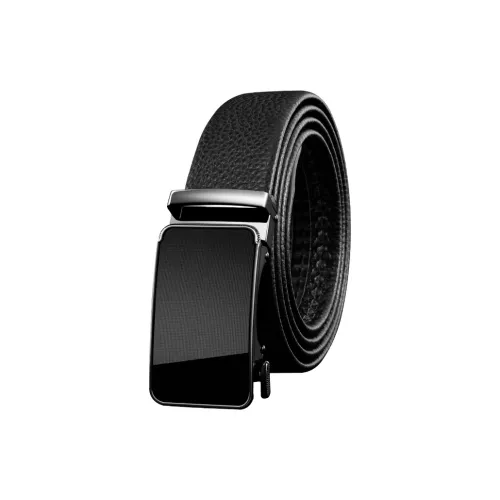 LUCKY LION Автоматическая застежка ремни из коровьей кожи бизнес-стиль мужские 3,5 см