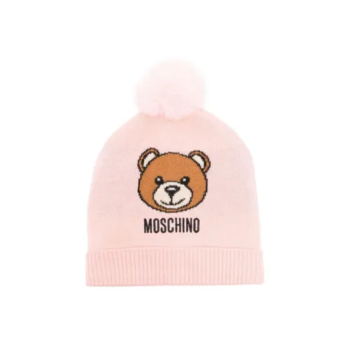MOSCHINO Полиэстер Шерсть Акрил Шапки-бини Унисекс Розовый