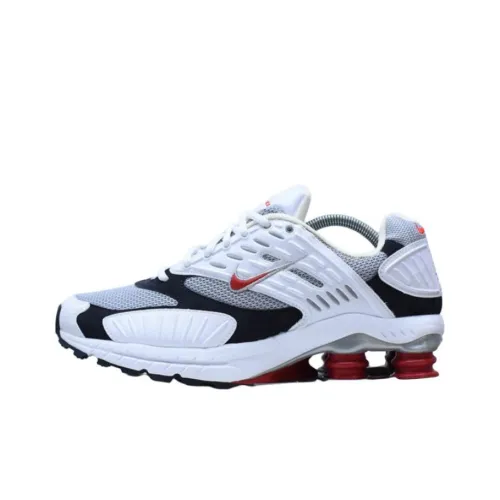 Nike Амортизация Износостойкие Низкие Кроссовки для Бега Унисекс Белый Красный