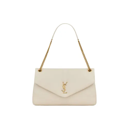 SAINT LAURENT Крупная сумка-конверт из овечьей кожуры сумка сумка через плечо женская винтажная белая