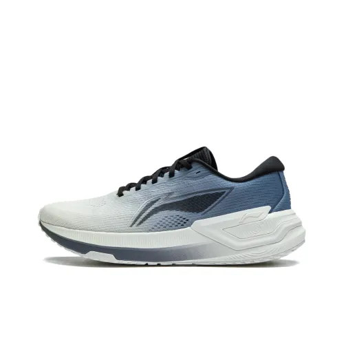 LiNing YueYing 3,0 Амортизация Противоскользящий Поддержка Низкий Топ Каблук LOC Спринт Беговые кроссовки Мужской Синий Бежевый Белый