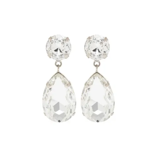 MOSCHINO Латунь Стекло Серьги Женские Серебристые