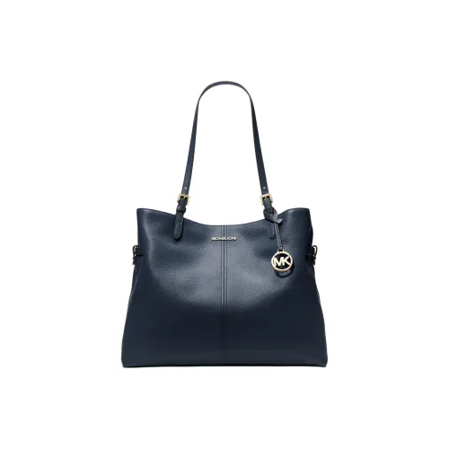 MICHAEL KORS Leno Кожа Тоут Сумка Сумка для покупок Сумка Сумка через плечо Большая Женская Морская синяя