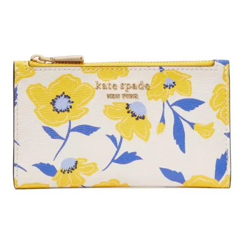 Kate Spade PVC Кошелек Маленький Женский Кремовый Многоцветный
