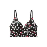 Чёрный цветок, гороховый узор