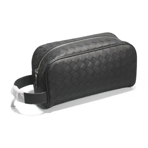 CMLZIUA Клатч из крупнозернистой текстуры коровьей кожи большой унисекс черный