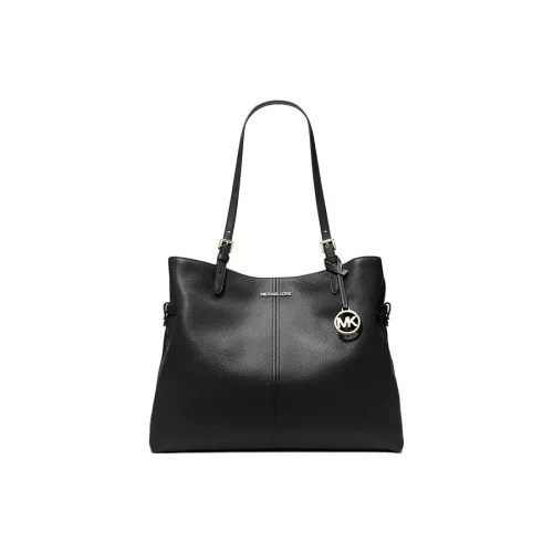 MICHAEL KORS Leno Кожа Тоут Сумка Сумка для покупок Сумка Сумка через плечо Большая Женская Черная
