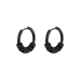 Чёрные серьги-спирали, пара