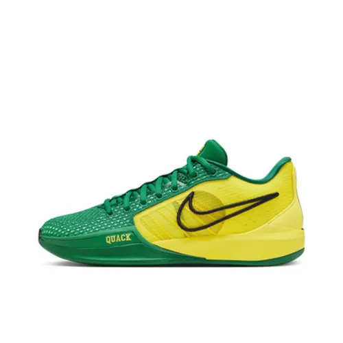 Nike Sabrina 1 MID Топ Баскетбольные кроссовки Женские Зеленый Желтый