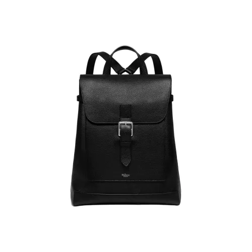 Mulberry Рюкзак из крупнозернистой коровьей кожи маленький мужской черный