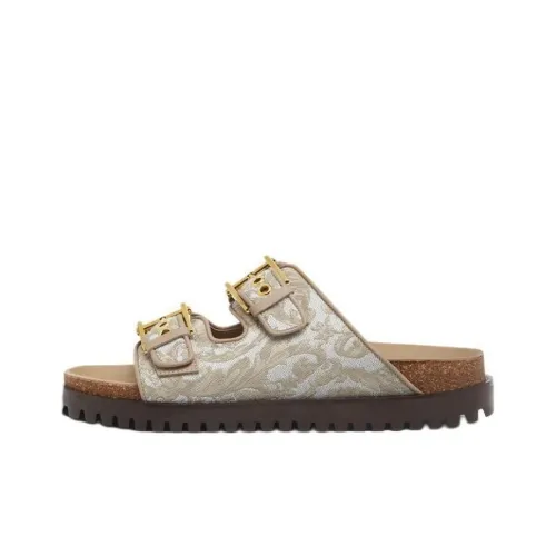 FANSIZHE Barocco Резиновая подошва Слипоны Мужской Коричневый Белый