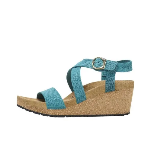 Birkenstock One Ремешок Сандалии 4CM Женские Синий Узкий Версия