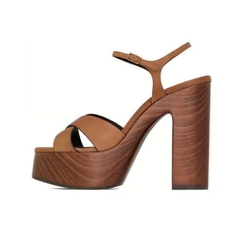 SAINT LAURENT Bianca One Strap Sandals 12,5cm Women's Brown