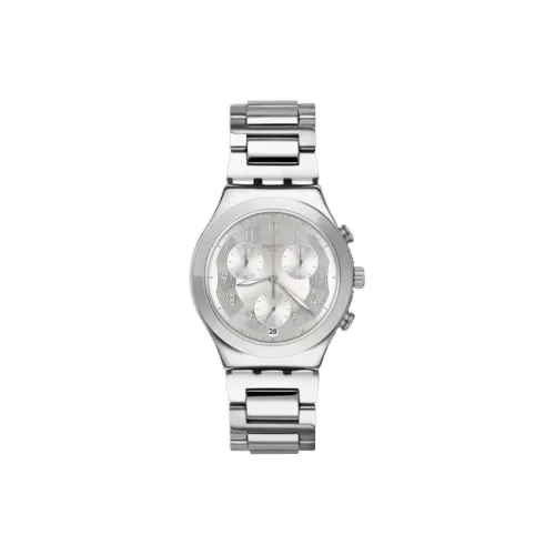 Swatch Quartz Movement Унисекс Часы 45,6mm*40mm*12mm Серебристый