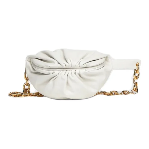 Bottega Veneta Бананка из коровьей кожи сумка через плечо Sling ручная сумка женская мел белый