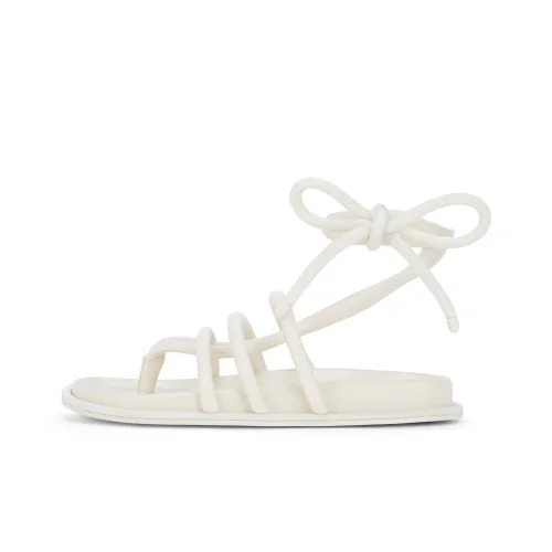 CHARLES KEITH Маленький ck one Ремень Сандалии 2см Женские Мел Белый Черный Текстурированный Черный Текстурированный