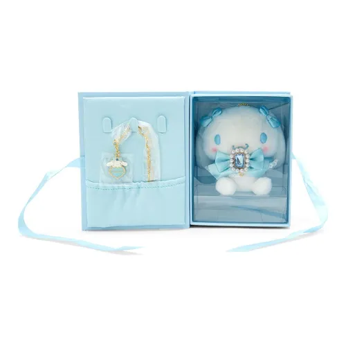 SANRIO GIFT GATE Cinnamoroll Sanrio Драгоценный камень Girlish Box Ожерелье Clothing Sets Куклы Plush Pendant 18CM High