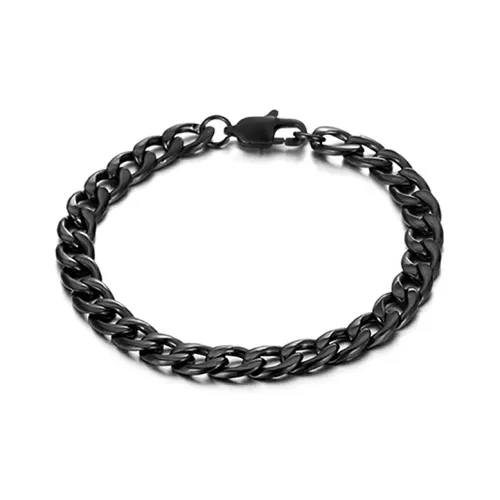 AKAK Титановый стальной браслет мужской серебряный