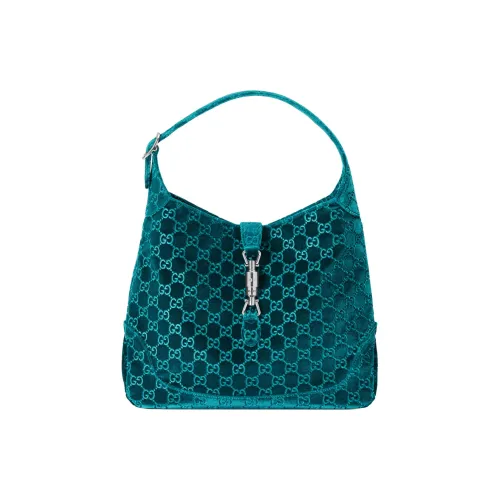 GUCCI Jackie 1961 Вельветовая сумка через плечо женская темно-синий