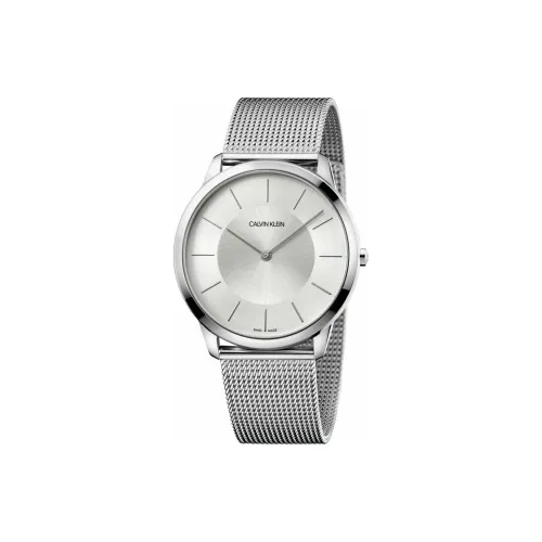 CK Calvin Klein Мужские часы Кварцевый механизм Ремешок из нержавеющей стали 40 мм Серебристый циферблат