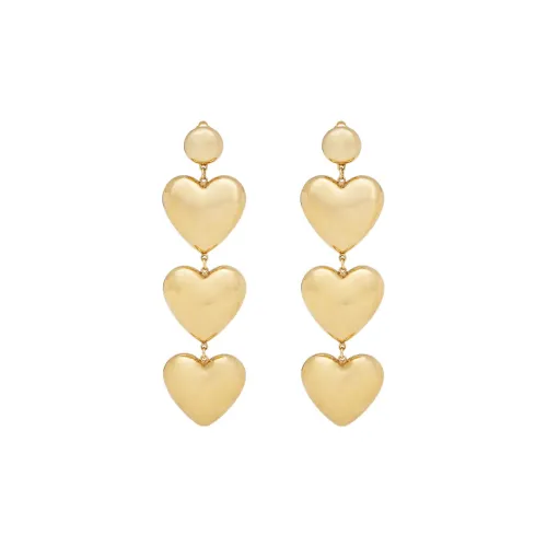 SAINT LAURENT Латунные серьги Clip ON, желтые, женские