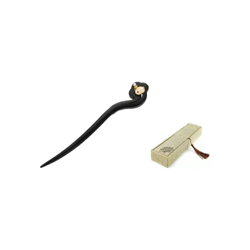 FREE RABBITⅡ Wood + Искусственный камень + Медный Золотой Платировка Шпильки для волос Женские