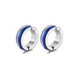 Пара синих и белых заколок для ушей