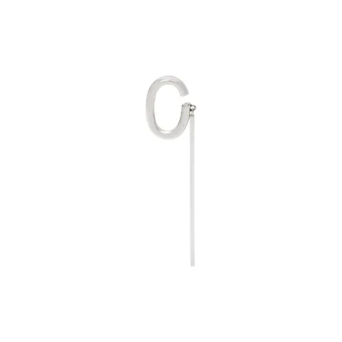 Alexander McQueen Латунный Clip ON Серьги Серебряные Женские