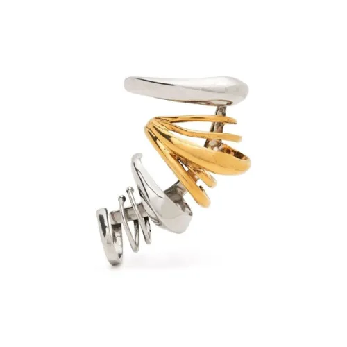 Alexander McQueen Латунный Clip ON Серьги Золотой/серебристый Унисекс