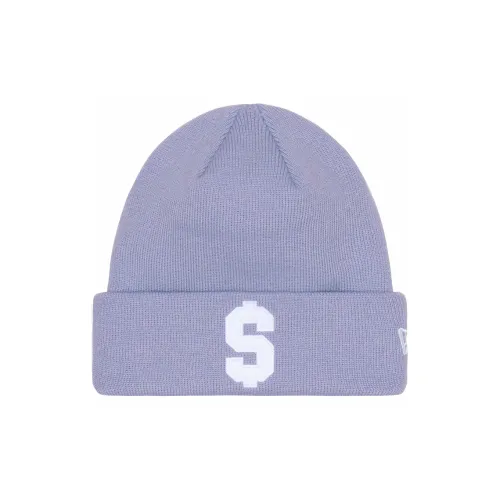 Supreme x New Era Акриловые шапки-бини унисекс лавандового цвета
