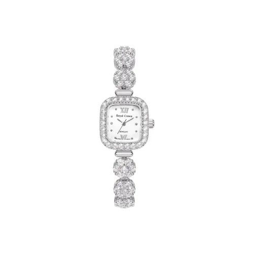 ROYAL CROWN RC Кварцевый механизм Женские часы 7 мм Белый