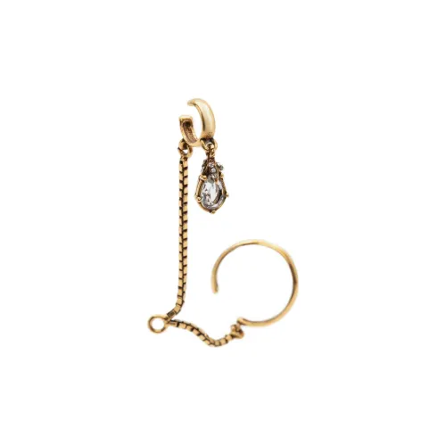Alexander McQueen Латунный Clip ON Серьги Золотой Женские