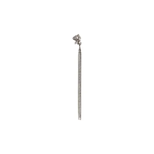Alexander McQueen Латунный Clip ON Серьги Серебряные Женские