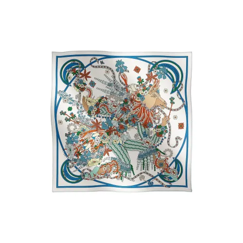 HERMES Шелковые шарфы для женщин многоцветные