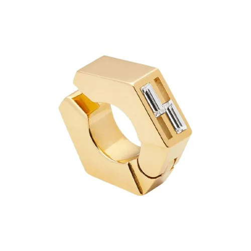 FENDI Латунь Кристалл Нижняя Заколка Серьги Женские