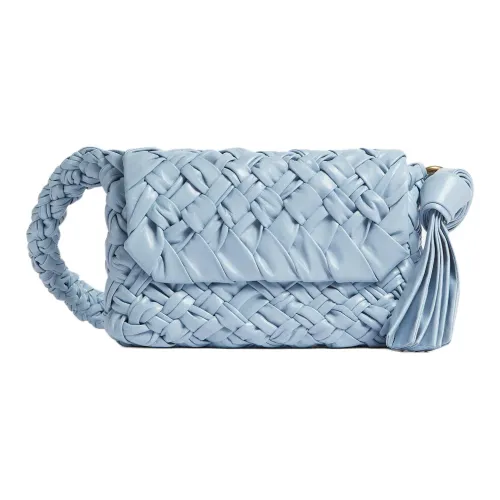 Bottega Veneta Kalimero Коровья кожа Сумка через плечо Женская Ледяной синий