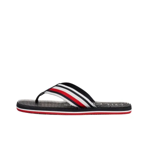 Tommy Hilfiger Устойчивые к истиранию Шлепанцы Мужские Черный Красный Белый
