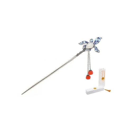 FREE RABBITⅡ Серебряный Покрытый Медный Шпильки для волос Эмаль Лотос Заколка для волос Женские