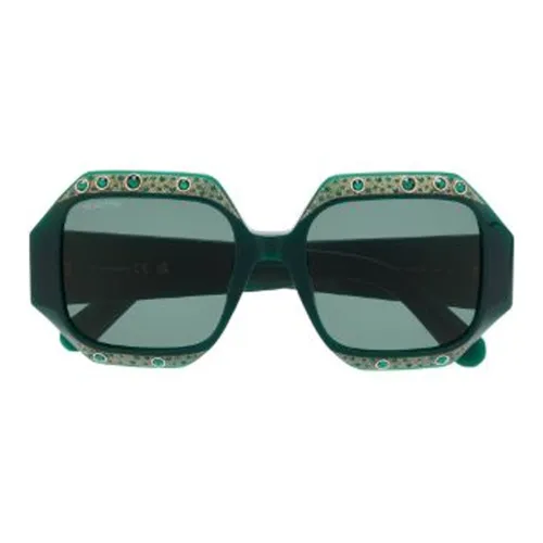 Swarovski Квадратные Солнцезащитные Очки Женские Зеленые