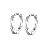 Геометрическая заколка для ушей в форме ромба [Серебряная]