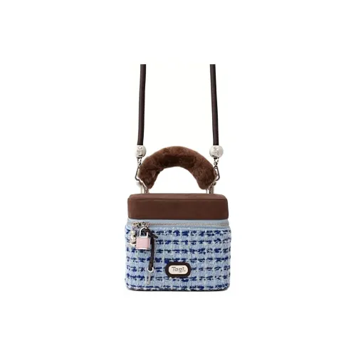 Таги. Сумка из ткани сумка через плечо сумка через плечо средний размер женская Imagine черника