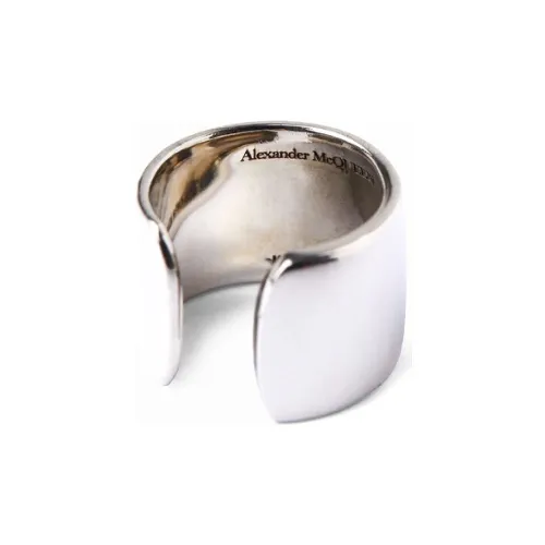 Alexander McQueen Латунный Clip ON Серьги Серебряные Женские