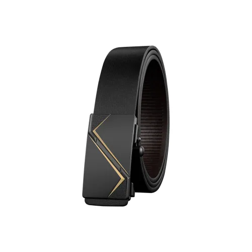 LUCKY LION Без пуговиц Автоматическая застежка Деловой повседневный стиль Для мужчин среднего возраста Коровья кожа Ремни Мужской