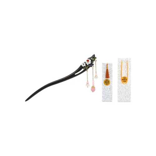 FREE RABBITⅡ Wood + Сплав + Стекло + Искусственный пресноводный жемчуг Шпильки для волос Женские