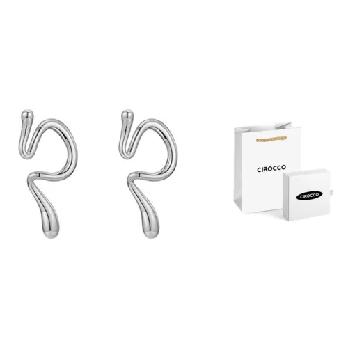 CIROCCO Медный Clip ON Серьги Серебряные Женские