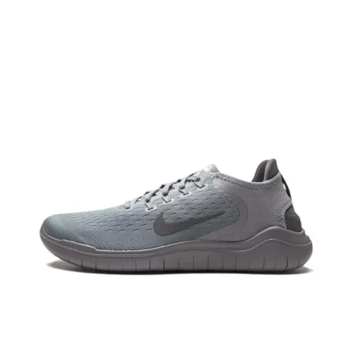 Nike Free RN Амортизация Износостойкий Низкий Топ Беговые кроссовки Мужские Серые