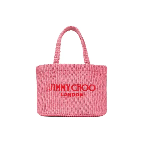 Jimmy Choo Рафия Тоут Сумка Сумка для покупок Сумка через плечо Сумка мини Женская Sugar Розовый Перечно-красный